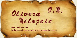 Olivera Milojčić vizit kartica